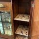 Art Deco wooden sideboard with mirror and marble