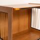 Vintage side table for modern mid-century television, beech wood, Poland, 1960s.