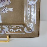 Empty ceramic square pocket after the design of Anne Froget for Jardin d'Ulysse