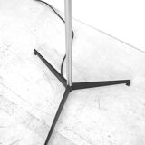 Chrome and black velvet Staff light floor lamp
