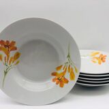 6 porcelain deep plates “chriss g. collection”
