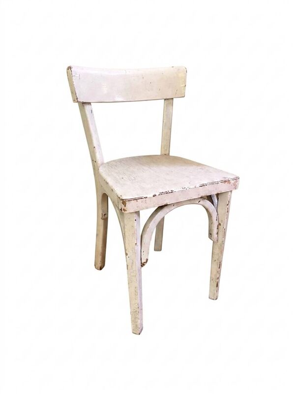 Chaise bistrot pour enfant en bois ancien