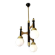 Lustre cascade de 3 globes Targetti 1950