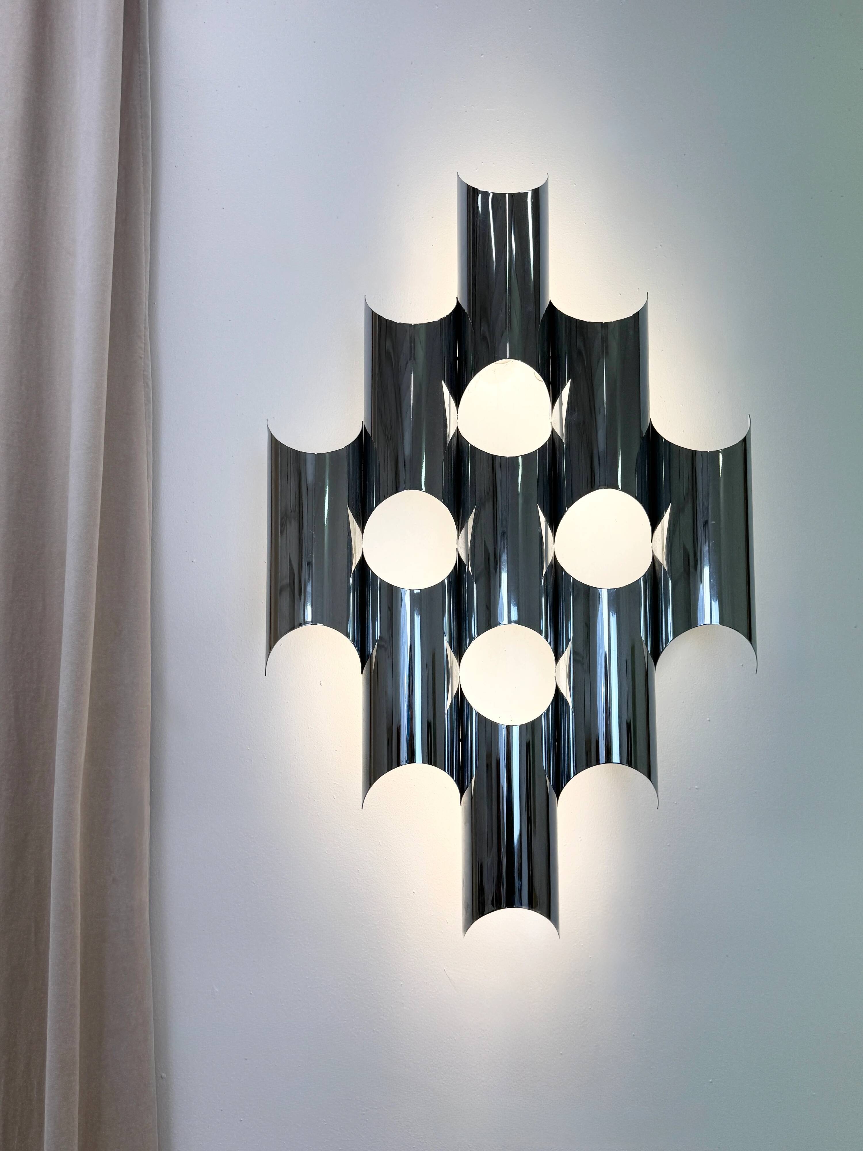 Large pair of wall sconces "Organ" by Raak Amsterdam, 1970s