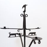 Wrought iron candle holder - France, 20th century