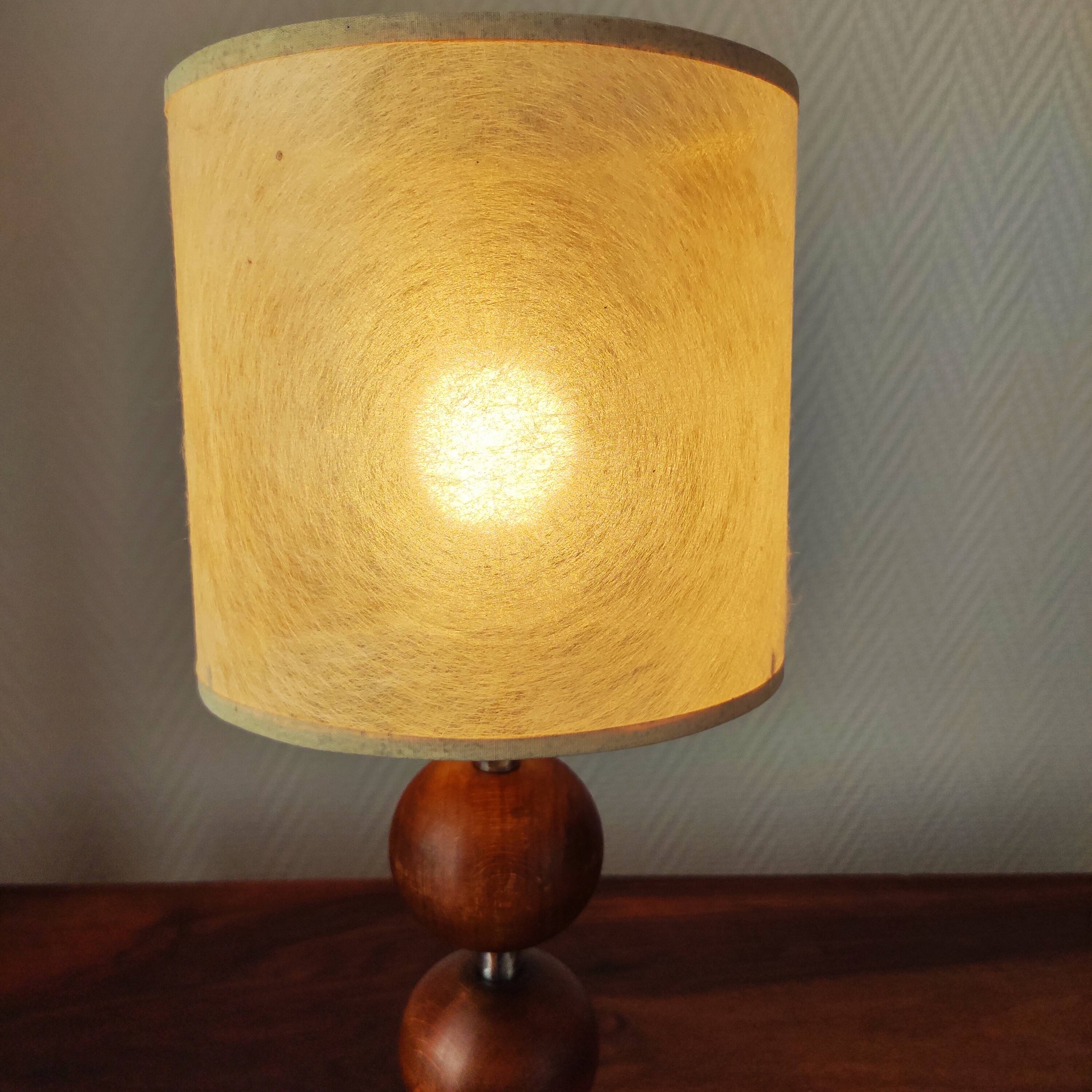 Scandinavian wooden lamp 1960
