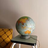 Old luminous earth globe