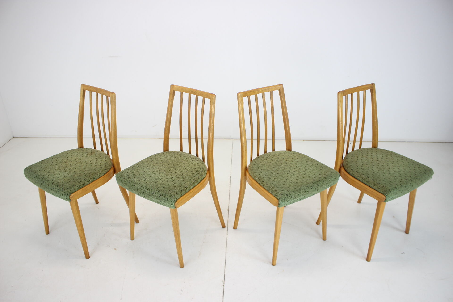 1970s set of four dining chairs by Ton, Czechoslovakia