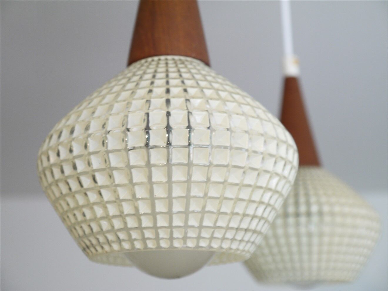 Danish boomerang luster in teak 1960