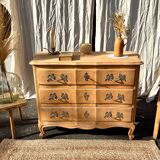 Louis XV chest of drawers in raw wood
