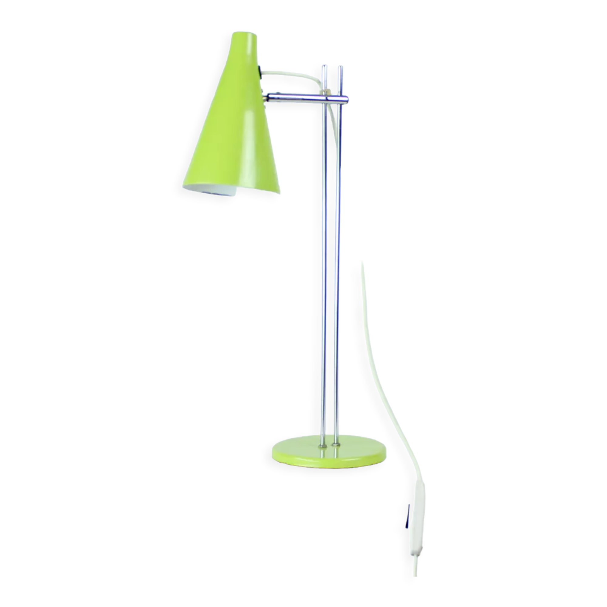 Green Metal Table Lamp By Lidokov, Czechoslovakia 1960s