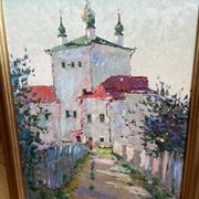 Old painting Oil on cardboard dimensions: height - 59 cm - width - 49 cm -