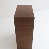 Decorative cabinet in wenge wood designed in the 1970s