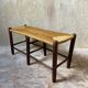 Banc bois et paille rustique