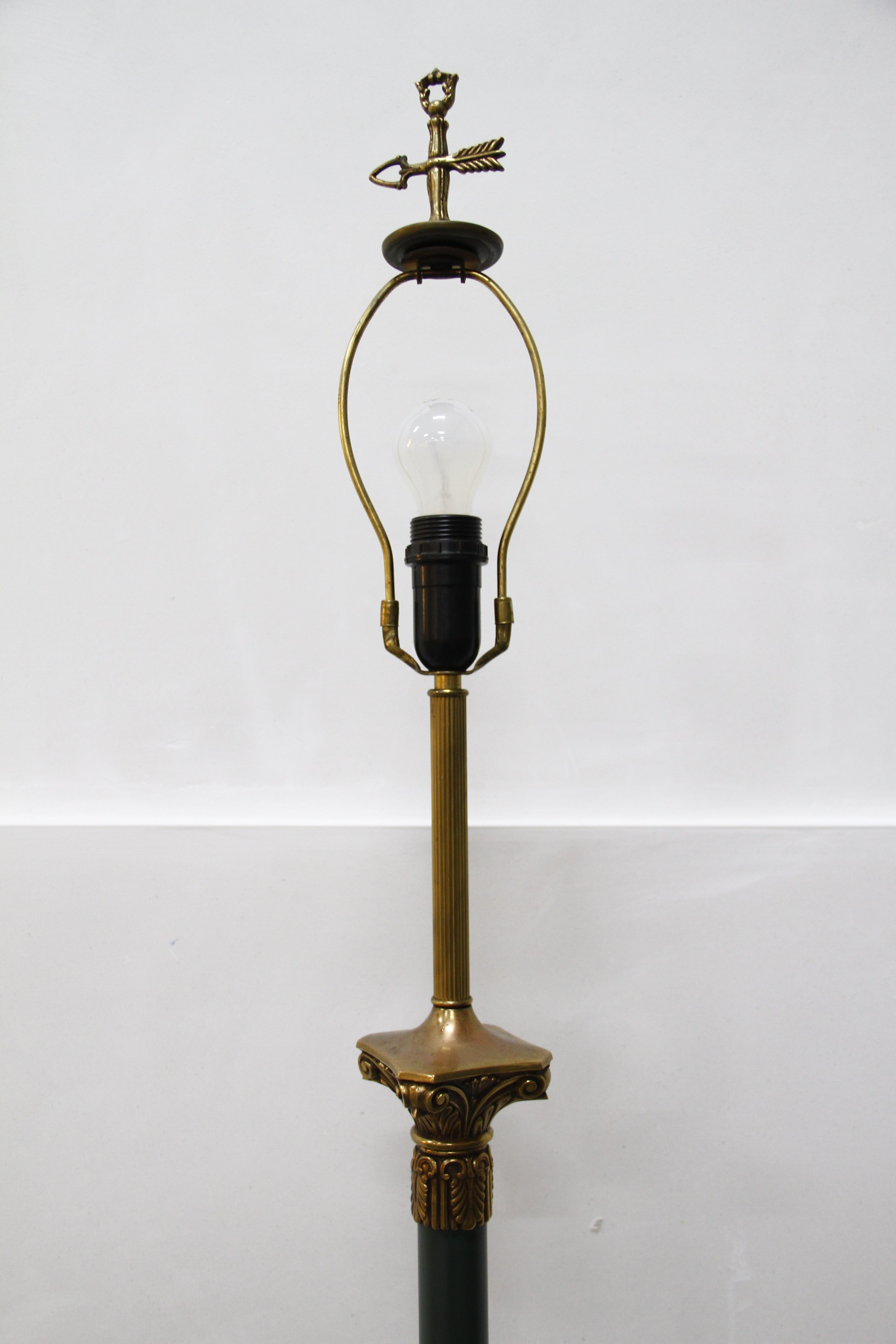 French midcentury Hollywood regency "Corinthian" floorlamp