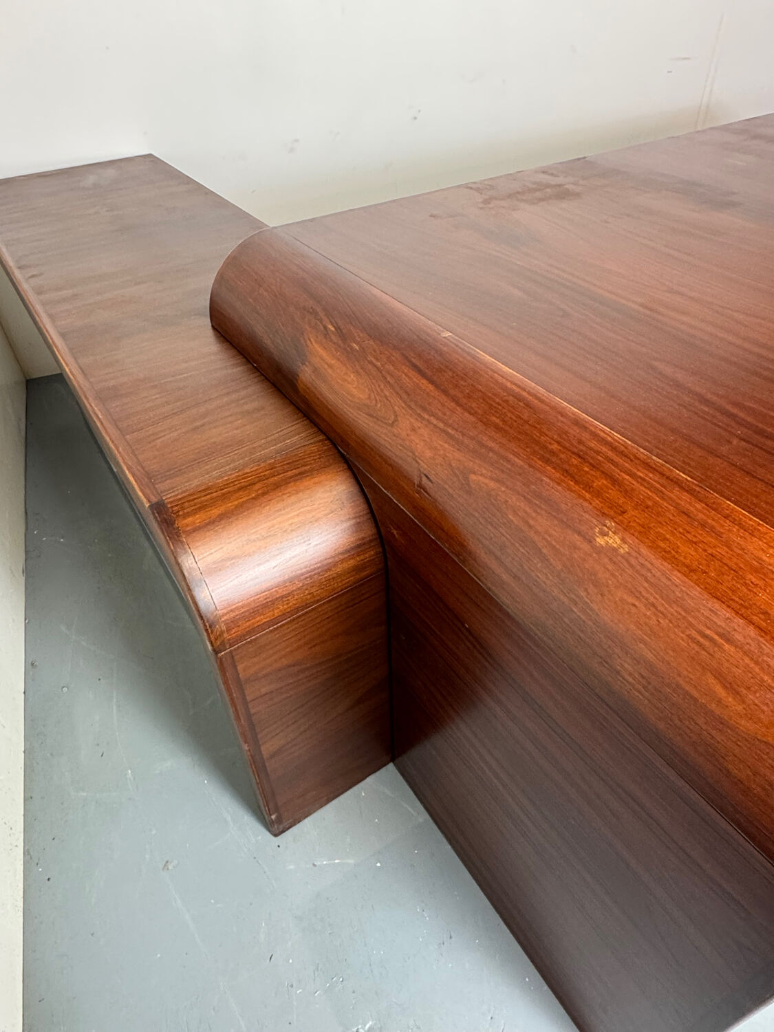 Vintage Danish design mid century wood steel Sibast executive desk