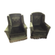 Fauteuils verts années 40
