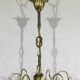 Chandelier 4 lights bronze and tassels
