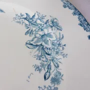 Round ironstone plate from LG Clairefontaine model Bengali 210885