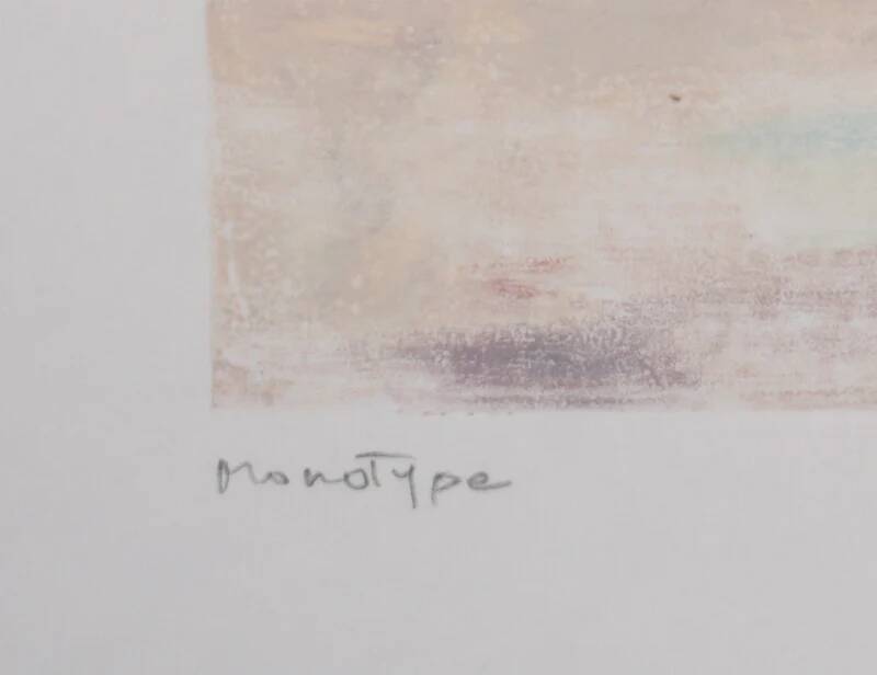 Camille COMBE: The rocks of the open sea, Original signed monotype