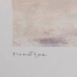 Camille COMBE: The rocks of the open sea, Original signed monotype