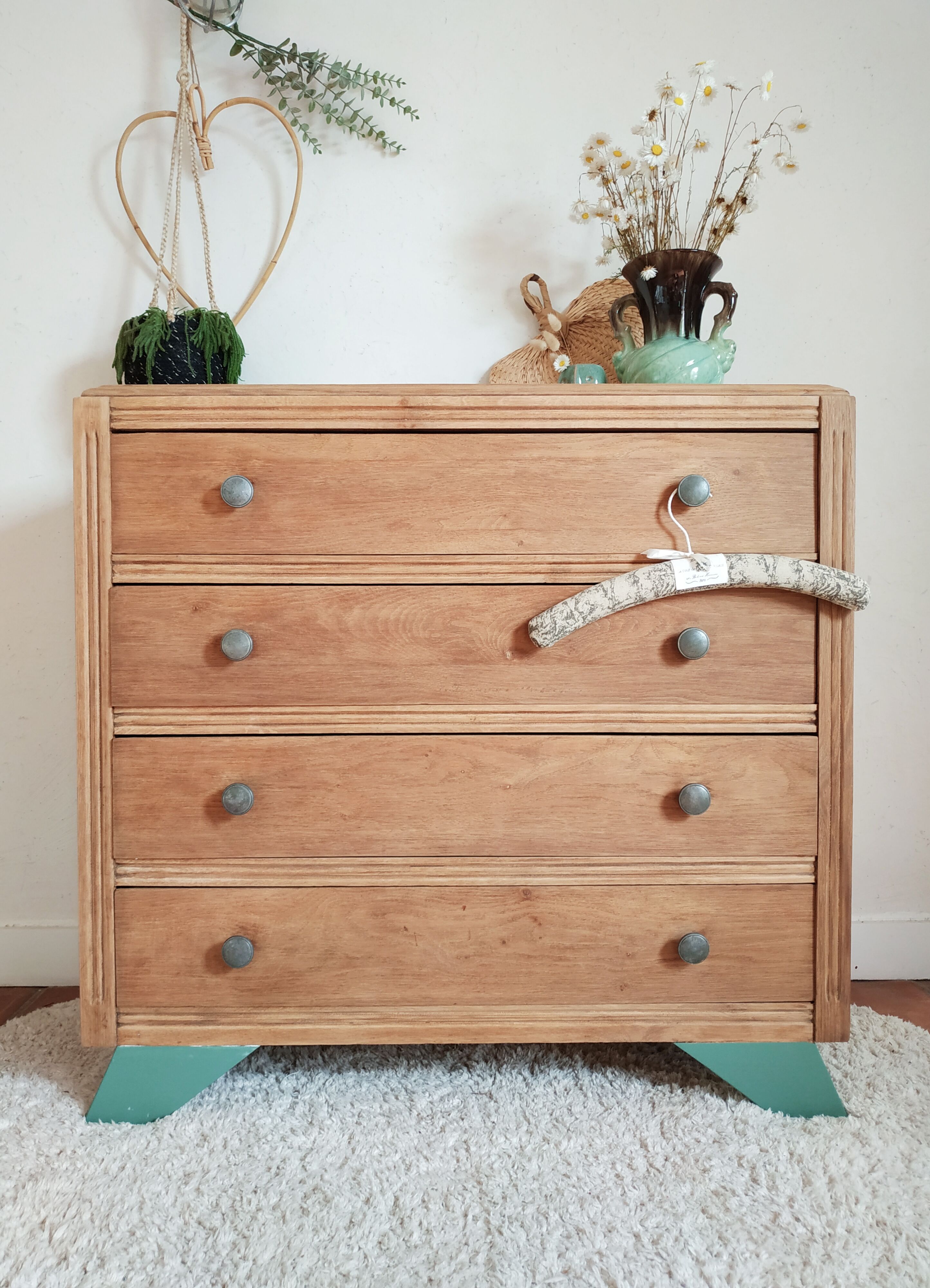 Dresser renovated oak compass feet