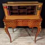Louis XV Style Marquetry Stepped Desk