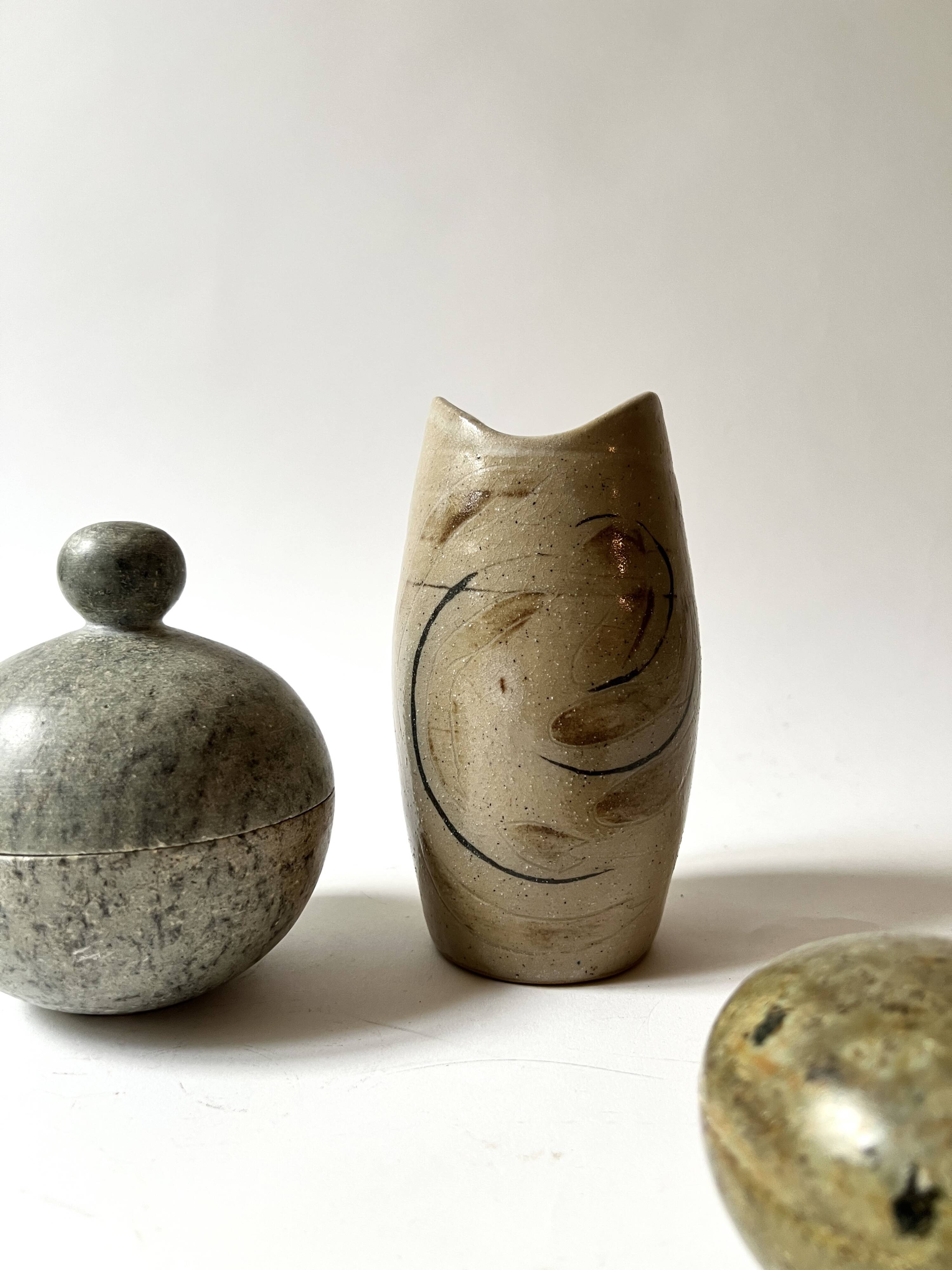 Handmade glazed ceramic vase