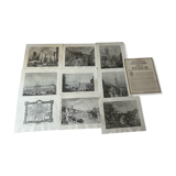 Lot de 10 lithographies
