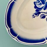 Ravier vintage motif fleurs bleues
