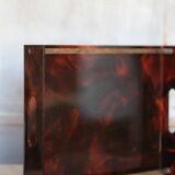 Plateau Maison Mercier imitant l'écaille de tortue, années 70