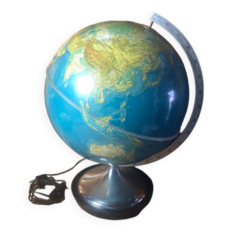 Ancienne mappemonde globe terrestre grange batelière paris vintage #a356