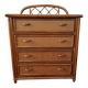 Vintage rattan and cane commode from the 1970s.