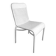 White woven resin garden chair