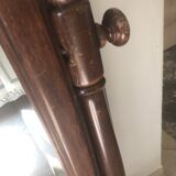 Swivel wooden mirror on stand