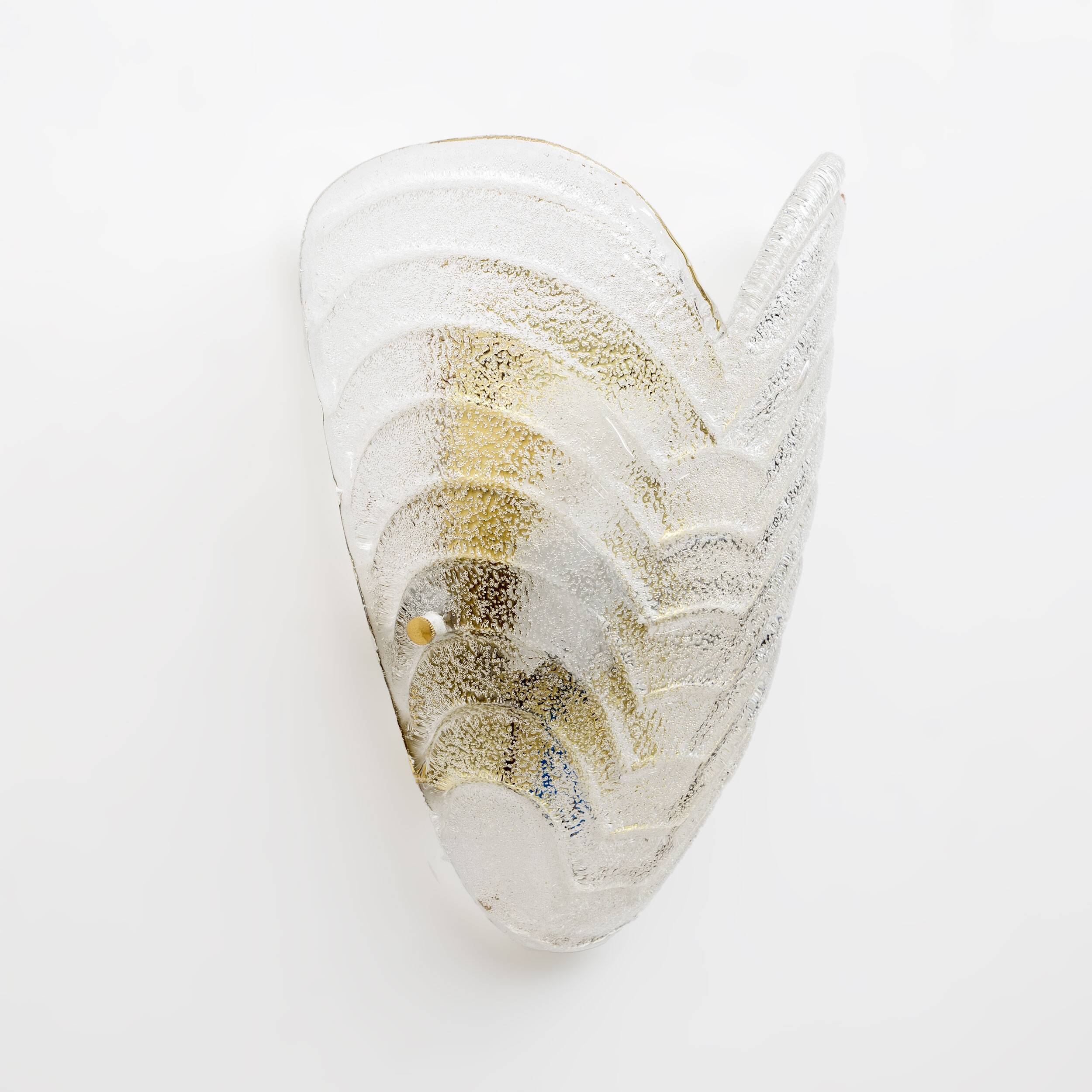 Pair of Murano glass wall lamps, 1960s vintage