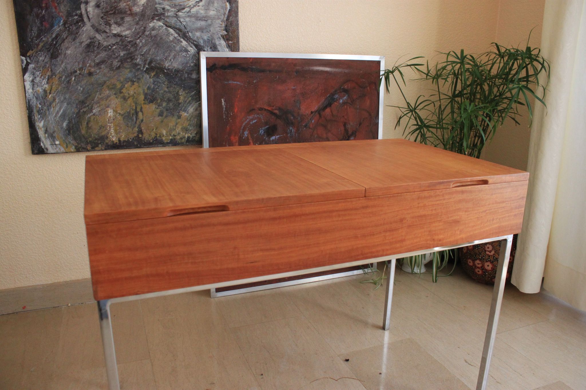 Hairdresser, vintage Monpoix extra desk for TV stand