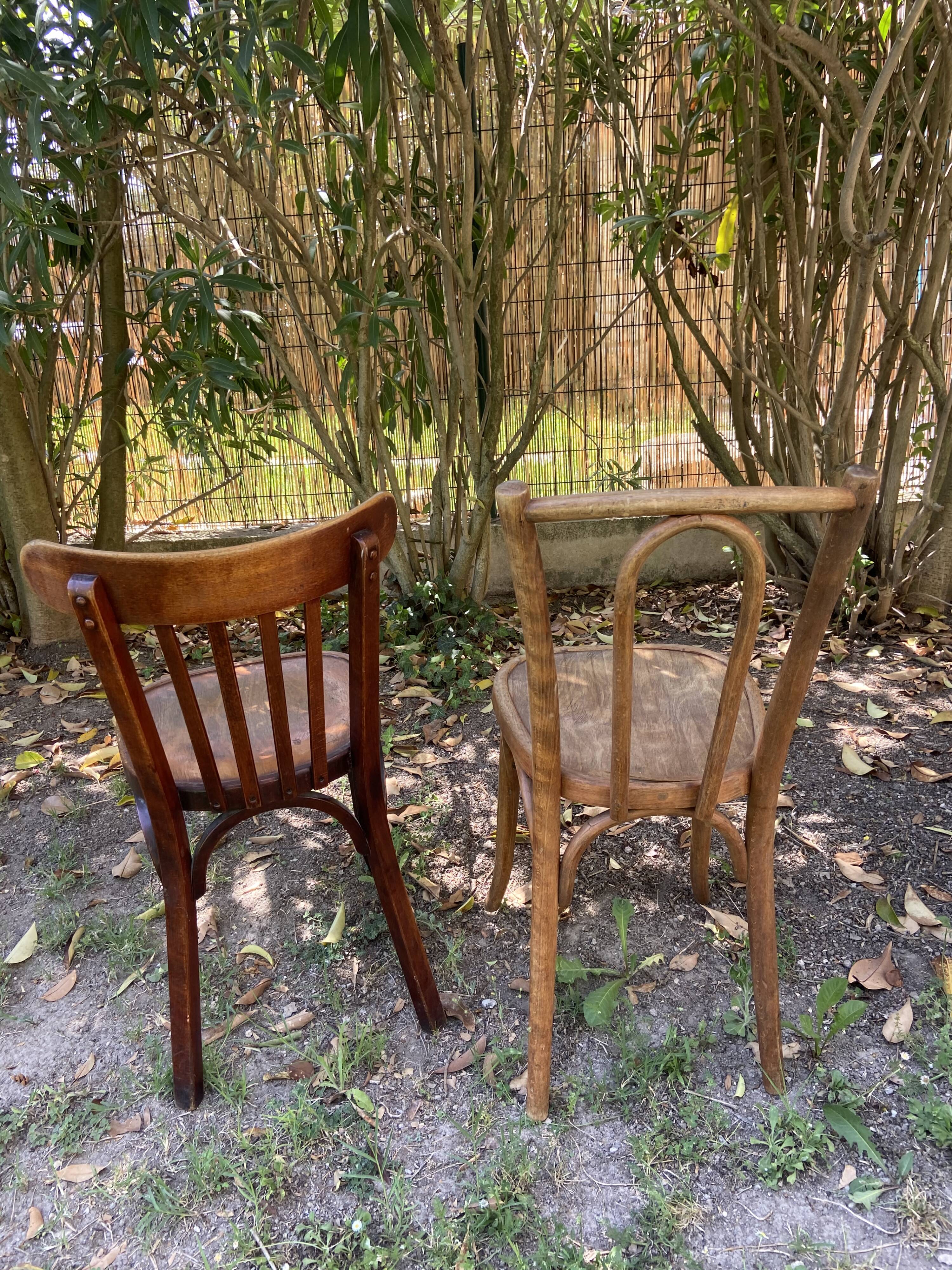 Duo de chaises bistrot vintage