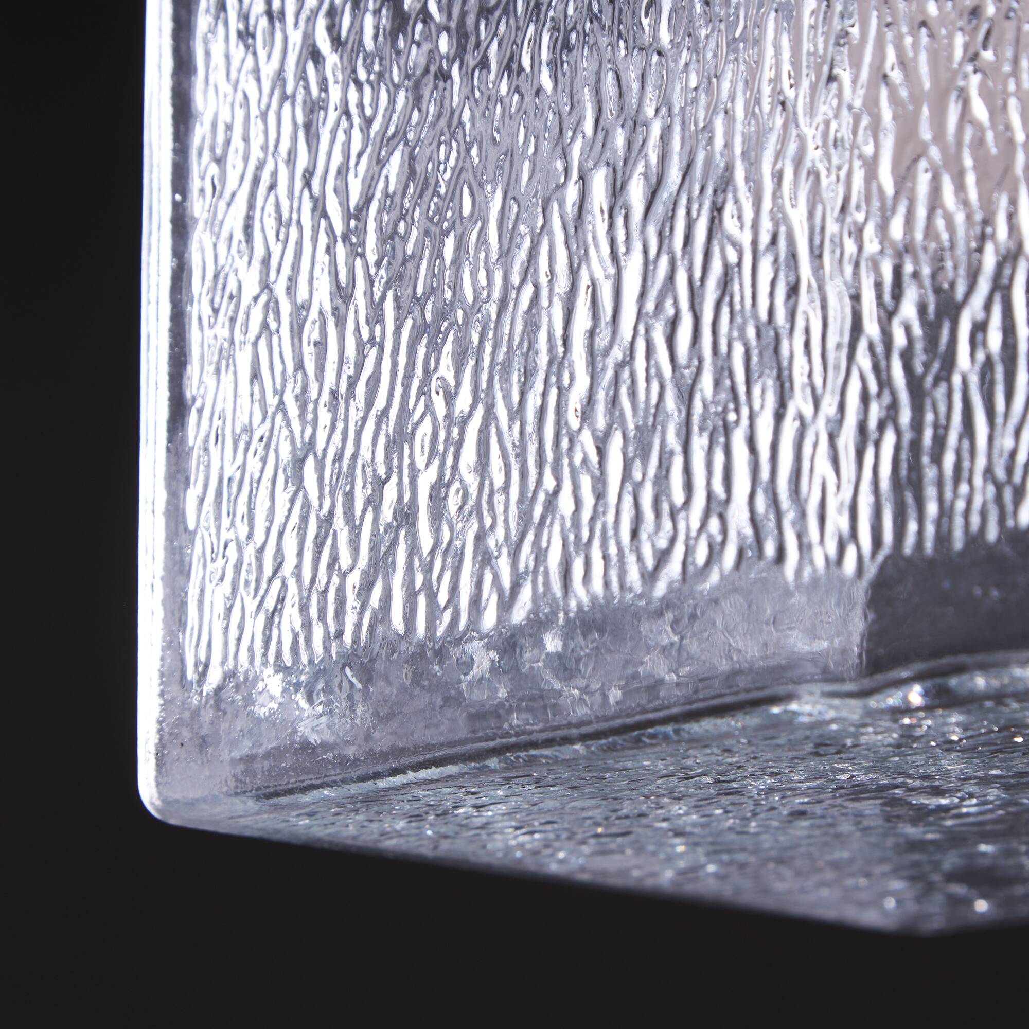 Art Deco Dappled Glass Cuboid Pendant, 1960s