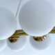 Vintage Glass Brass  Pendant Light, 1950s