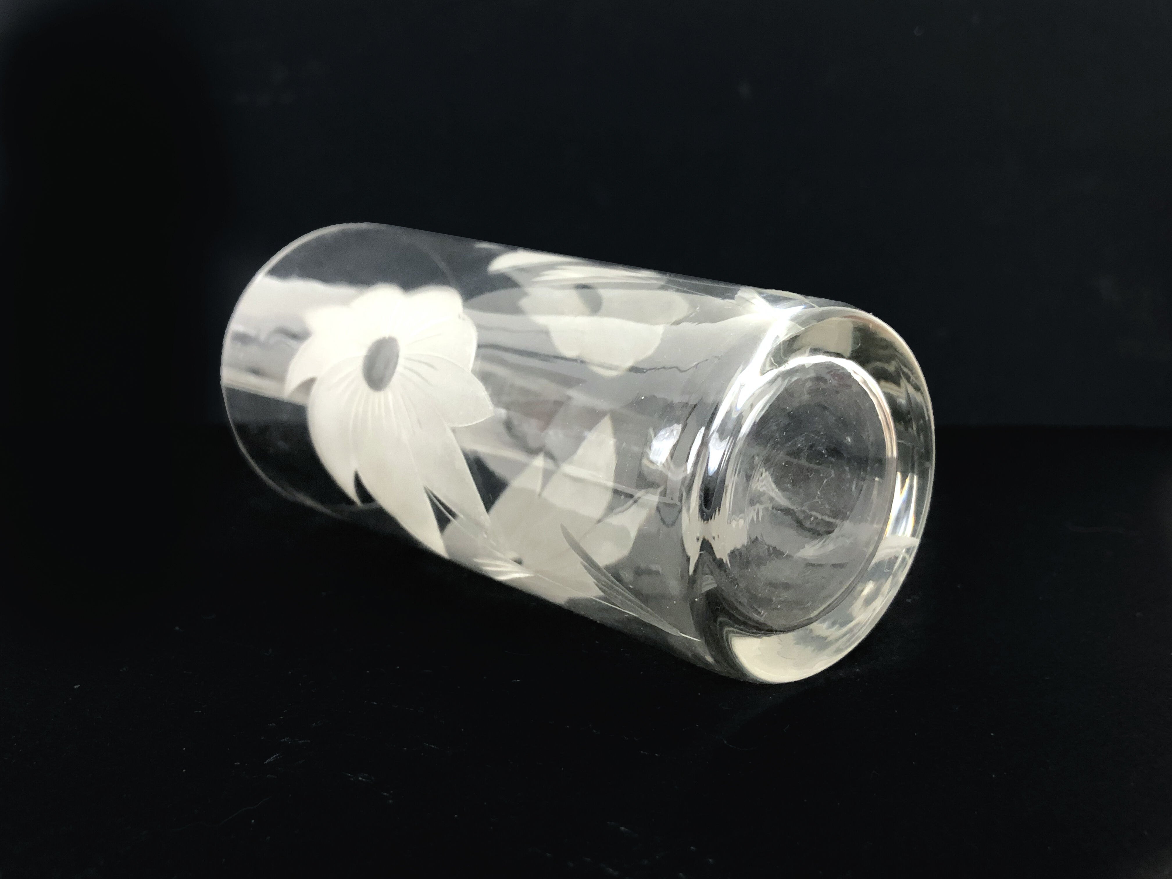 Orange service, vintage crystal water service. Year 50