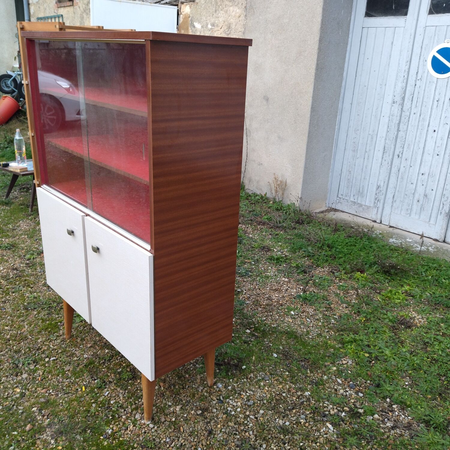 Vitrine bar années 50 formica