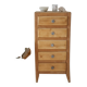 Raw wood chest of drawers