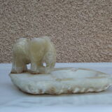 White marble ashtray