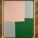 Pink On Green - original artwork