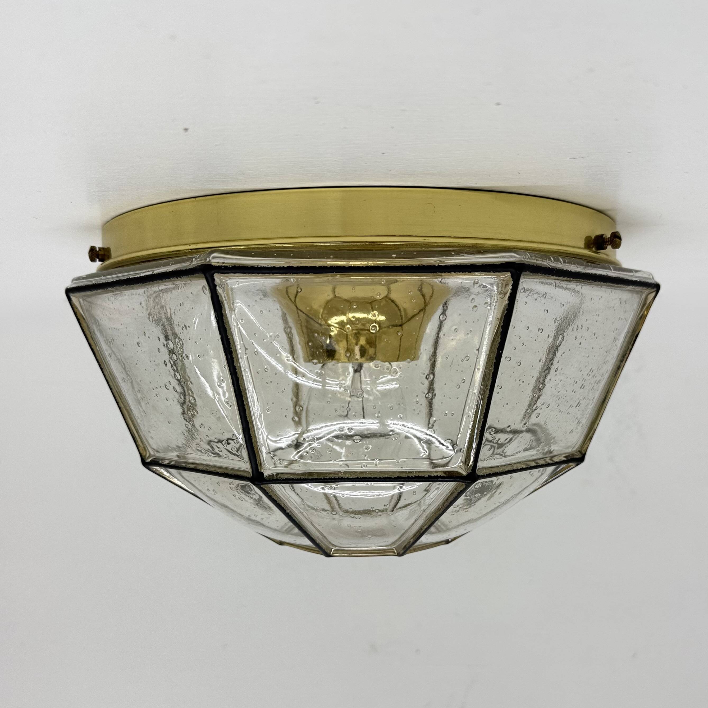 Limburg Glashütte ceiling lamp , 1970s