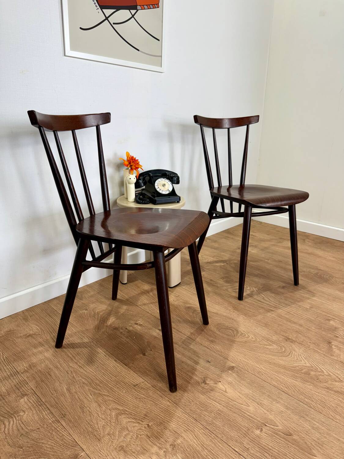 Czechoslovakian style bistro chairs from the 60s