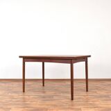 Table à manger extensible en teck danois du milieu du siècle, années 1960.