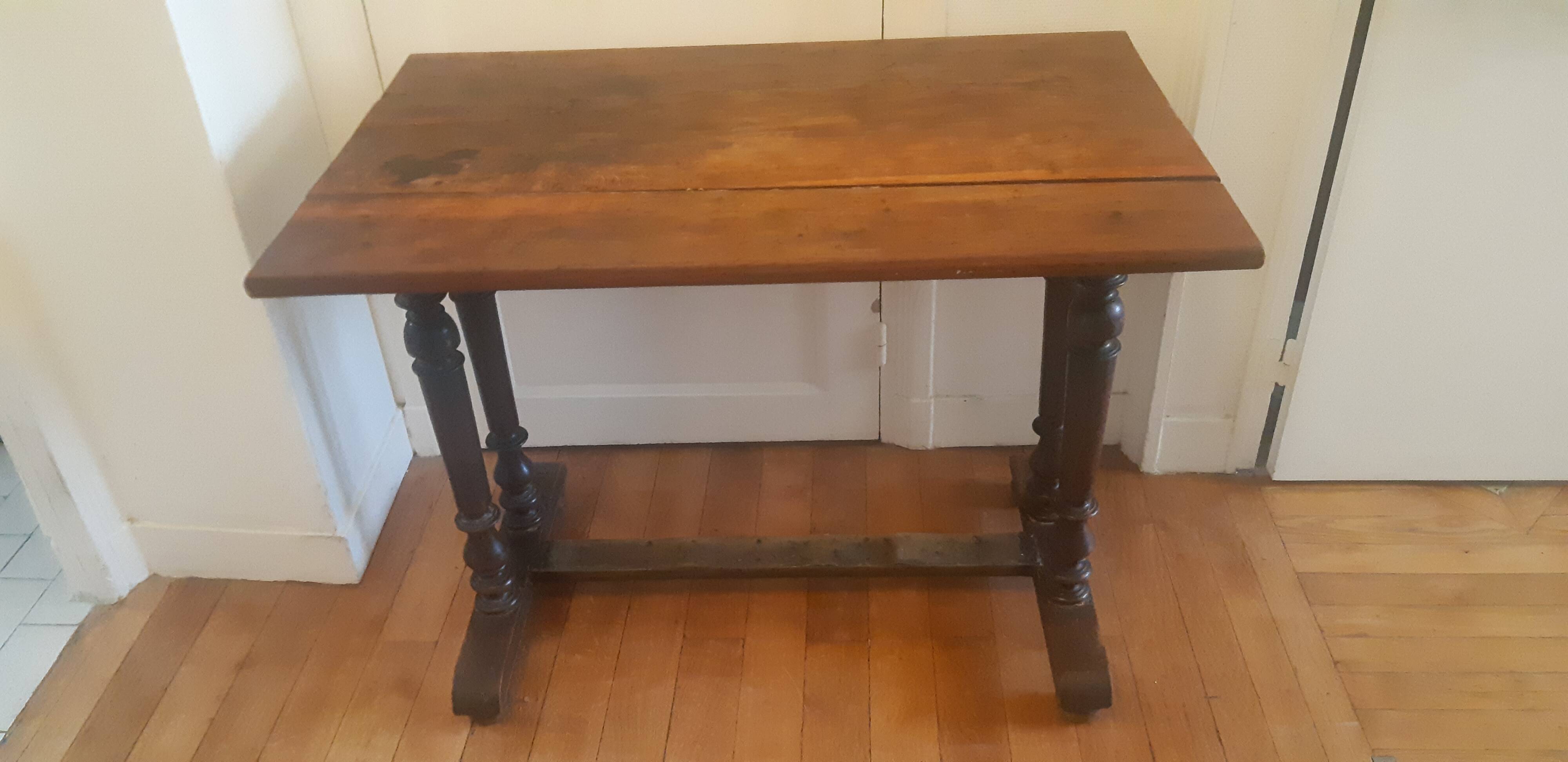 Patinated bistro table top