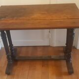 Bistro table with patinated top